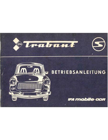 1987 TRABANT 601 OWNERS MANUAL GERMAN