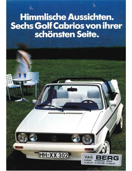 1984 VOLKSWAGEN GOLF CABRIO BROCHURE DUITS