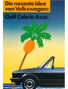 1985 VOLKSWAGEN GOLF CONVERTIBLE AZUR BROCHURE GERMAN