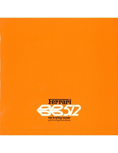 1978 FERRARI 512 BB BROCHURE 158/78