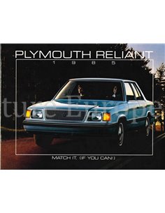1985 PLYMOUTH RELIANT BROCHURE ENGLISH