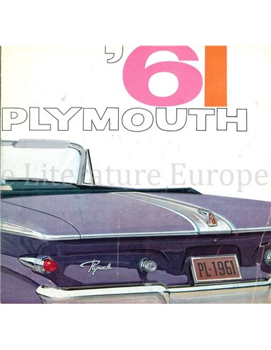 1961 PLYMOUTH PROGRAMM PROSPEKT NIEDERLÄNDISCH