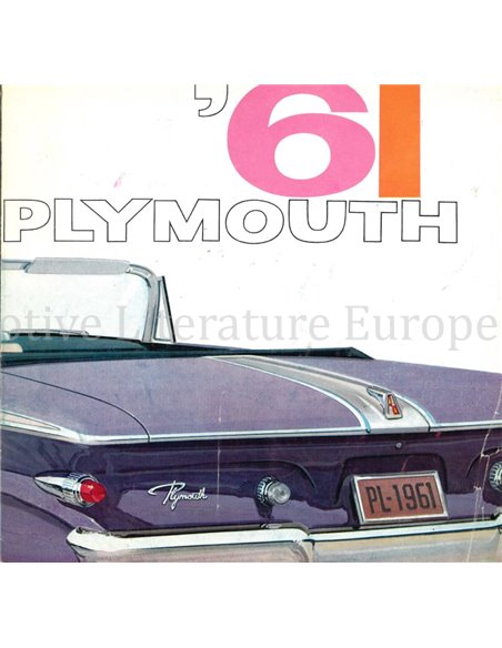 1961 PLYMOUTH RANGE BROCHURE DUTCH