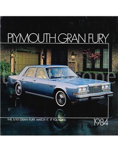 1984 PLYMOUTH GRAN FURY BROCHURE ENGELS