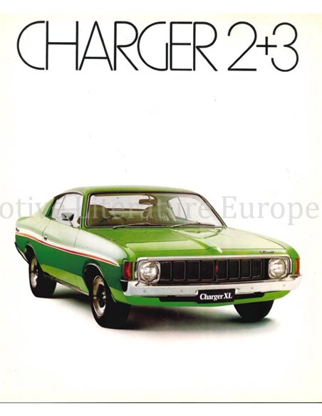 1971 CHRYSLER CHARGER 2+3 BROCHURE ENGELS (AU)