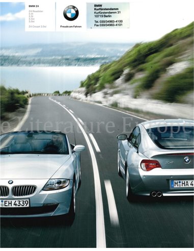 2007 BMW Z4 ROADSTER & COUPE BROCHURE GERMAN