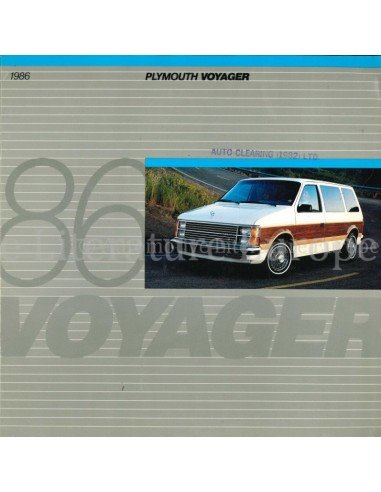 1986 PLYMOUTH VOYAGER BROCHURE ENGELS