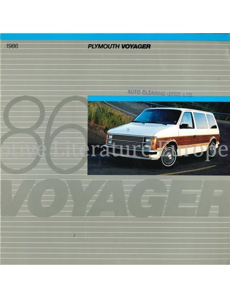 1986 PLYMOUTH VOYAGER BROCHURE ENGELS