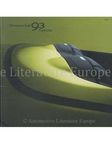 2004 SAAB 9-3 CABRIOLET BROCHURE NEDERLANDS
