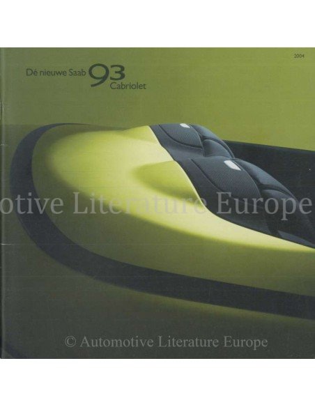 2004 SAAB 9-3 CABRIOLET BROCHURE NEDERLANDS