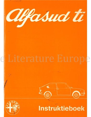 1977 ALFA ROMEO ALFASUD TI BETRIEBSANLEITUNG NIEDERLÄNDISCH