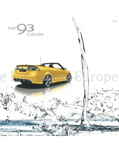2009 SAAB 93 CABRIOLET BROCHURE DUTCH
