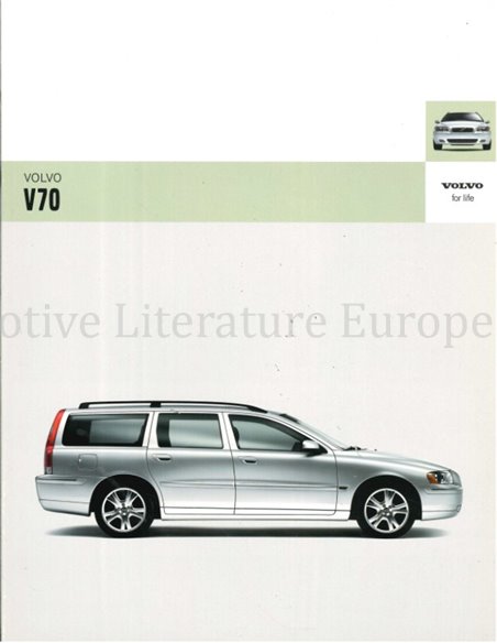 2005 VOLVO V70 PROSPEKT NIEDERLÄNDISCH