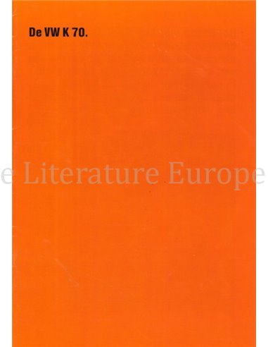 1971 VOLKSWAGEN K70 BROCHURE NERERLANDS