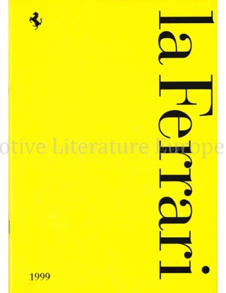 1999 FERRARI LA FERRARI BROCHURE ITALIAANS | ENGELS 1522/99