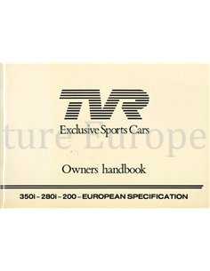 1984 TVR 200 | 280I | 350I BETRIEBSANLEITUNG ENGLISCH
