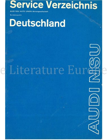 1971 NSU AUDI SALE- AND SERIVCE DEALER NETWORK HANDBOOK GERMANY