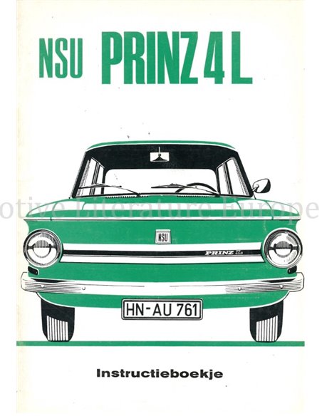1971 NSU PRINZ 4 BETRIEBSANLEITUNG NIEDERLÄNDISCH