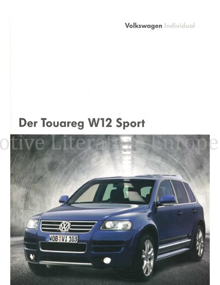 2004 VOLKSWAGEN TOUAREG W12 SPORT BROCHURE GERMAN