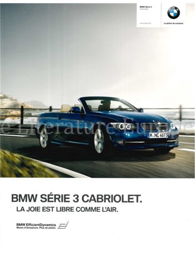 2010 BMW 3 SERIE CABRIOLET BROCHURE FRANS
