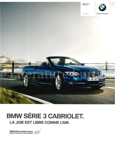 2010 BMW 3 SERIES CONVERTIBLE BROCHURE FRENCH