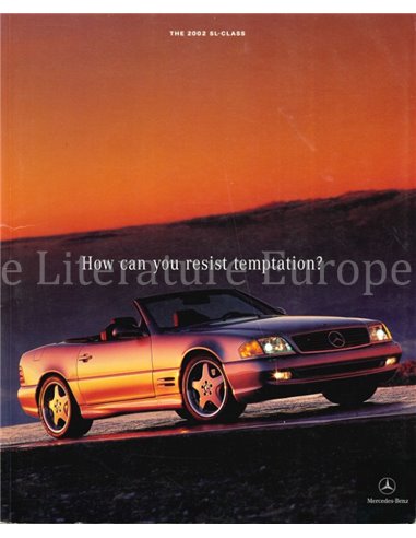 2002 MERCEDES BENZ SL HARDBACK BROCHURE ENGLISH (US)