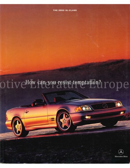 2002 MERCEDES BENZ SL HARDBACK BROCHURE ENGLISH (US)