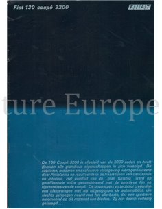 1971 FIAT 130 COUPE 3200 BROCHURE DUTCH