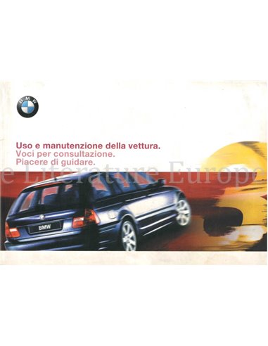 1999 BMW 3 SERIES TOURING OWNERS MANUAL ITALIAN