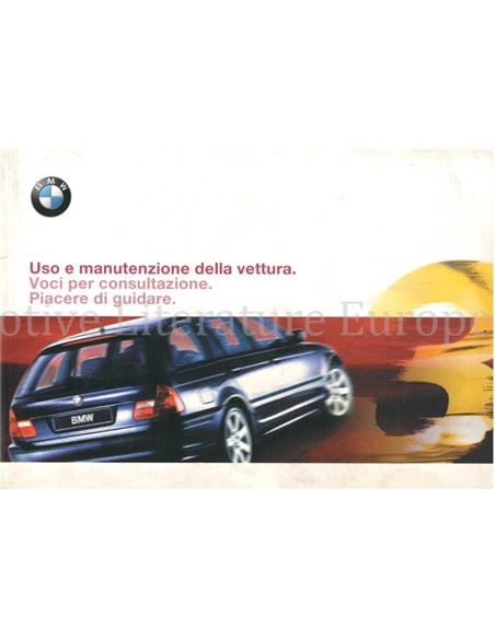 1999 BMW 3ER TOURING BETRIEBSANLEITUNG ITALIENISCH