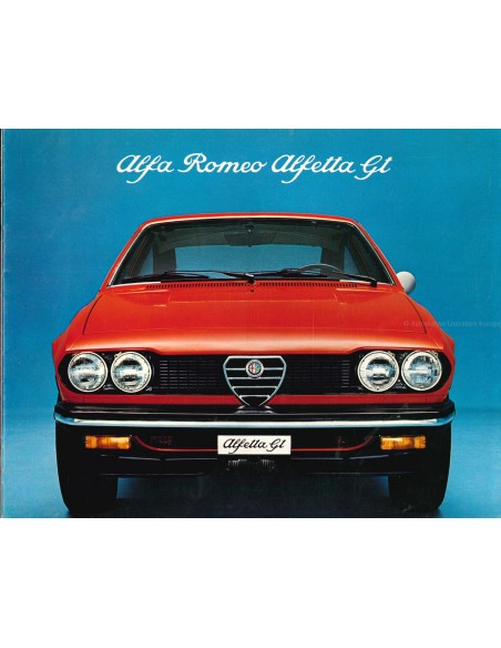 1976 ALFA ROMEO ALFETTA GT BROCHURE ENGELS (US)
