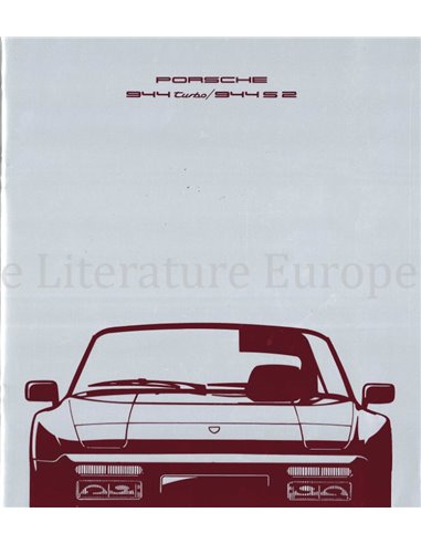 1990 PORSCHE 944 PROSPEKT ENGLISCH