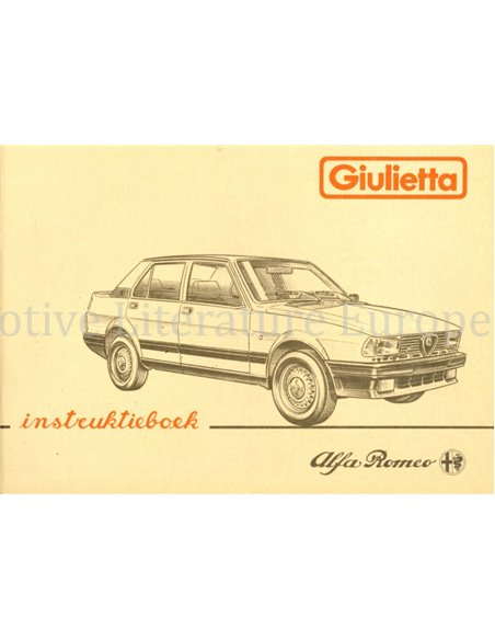 1983 ALFA ROMEO GIULIETTA OWNERS MANUAL DUTCH
