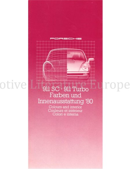 1980 PORSCHE 911SC | 911 TURBO COLOURS AND INTERIOR BROCHURE