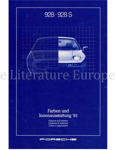 1981 PORSCHE 928 | 928 S FARBEN UND INNENAUSSTATTUNG PROSPEKT