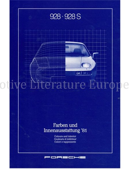 1981 PORSCHE 928 | 928 S COLOURS & INTERIOR BROCHURE