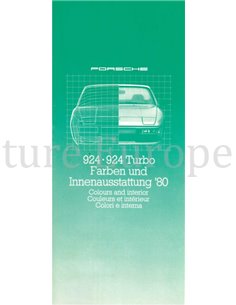 1980 PORSCHE 924 | 924 TURBO COLOURS AND INTERIOR BROCHURE
