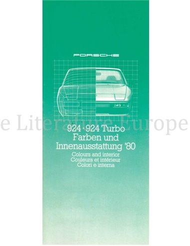 1980 PORSCHE 924 | 924 TURBO COLOURS AND INTERIOR BROCHURE