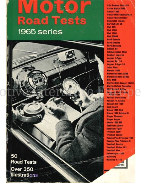 MOTOR ROAD TESTS, 1965 SERIES 