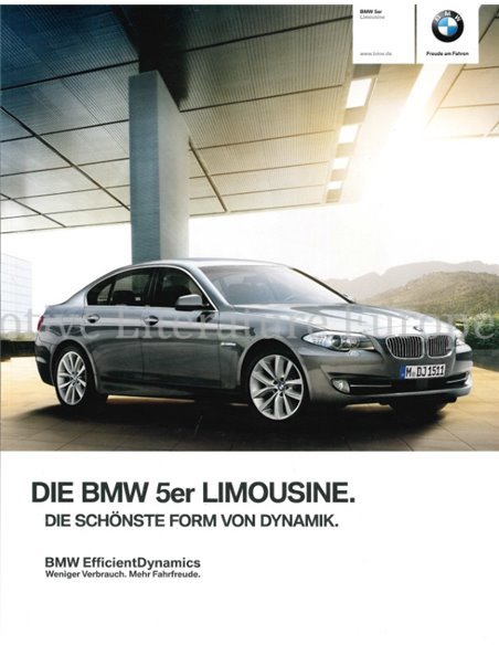 2011 BMW 5 SERIE SEDAN BROCHURE NEDERLANDS
