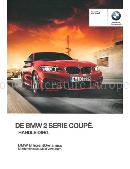 2014 BMW 2 SERIES COUPÉ OWNERS MANUAL DUTCH