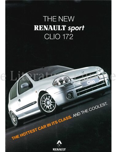 1999 RENAULT SPORT CLIO 172 DATENBLATT ENGLISCH