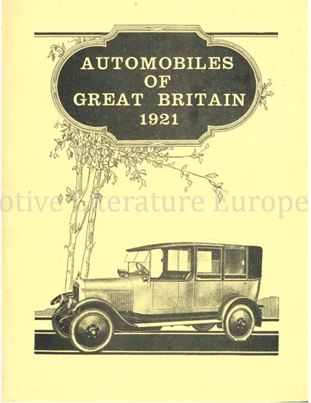 AUTOMOBILES OF GREAT BRITAIN 1921