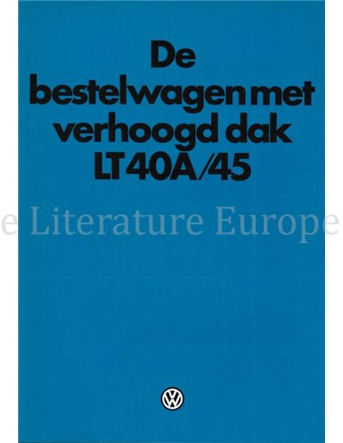 1980 VOLKSWAGEN LT BROCHURE NEDERLANDS