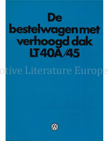 1980 VOLKSWAGEN LT BROCHURE DUTCH