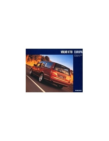 1999 VOLVO V70 EUROPA LEAFLET NEDERLANDS