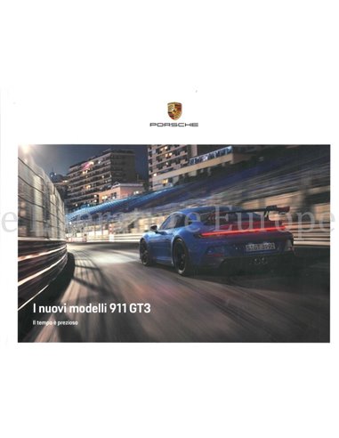 2022 PORSCHE 911 GT3 HARDCOVER PROSPEKT ITALIENISCH