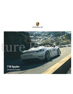 2020 PORSCHE 718 SPYDER HARDCOVER PROSPEKT ITALIENISCH