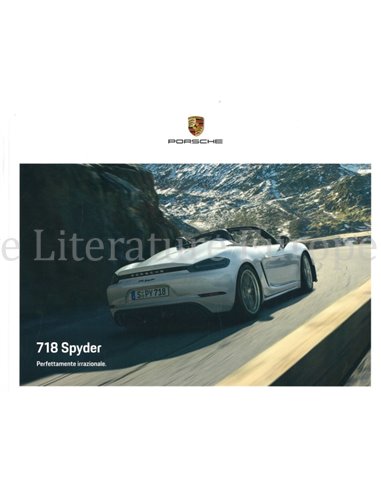 2020 PORSCHE 718 SPYDER HARDBACK BROCHURE ITALIAN