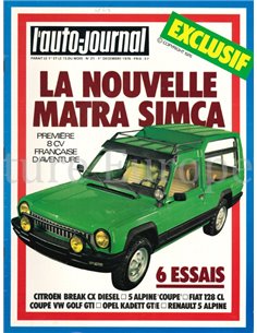 1976 L'AUTO-JOURNAL MAGAZIN 21 FRANZÖSISCH